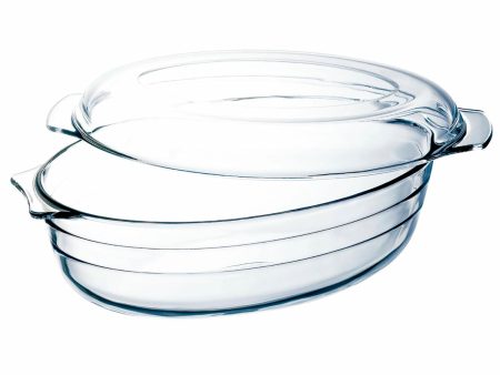 Serving Platter Ô Cuisine Ocuisine Vidrio With lid 3 L 1,1 L Transparent Glass 3 Units Hot on Sale