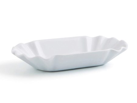 Snack tray Quid Gastro Fun White Ceramic 20,5 x 11 x 3,5 cm (12 Units) (Pack 12x) Cheap