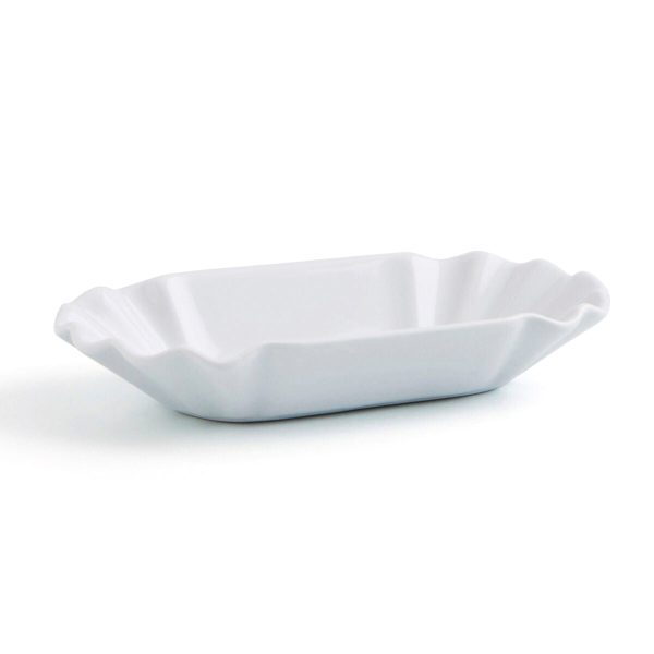 Snack tray Quid Gastro Fun White Ceramic 20,5 x 11 x 3,5 cm (12 Units) (Pack 12x) Cheap