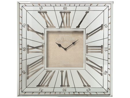 Wall Clock Alexandra House Living Grey Silver Crystal 49 x 49 x 4 cm For Sale