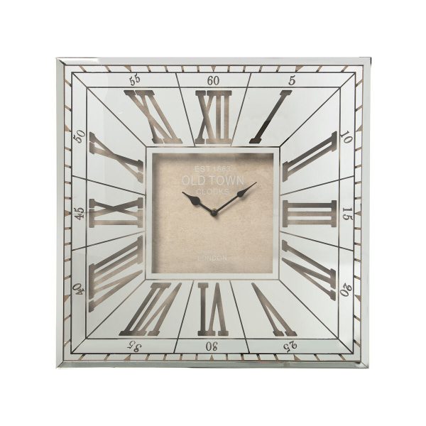 Wall Clock Alexandra House Living Grey Silver Crystal 49 x 49 x 4 cm For Sale