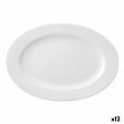 Flat plate Ariane Prime Oval Ceramic White (22 x 20 cm) (12 Units) Supply