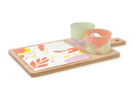 Serving set Quid Kaleido Multicolour Wood 31 x 17 x 6 cm 4 Pieces Fashion