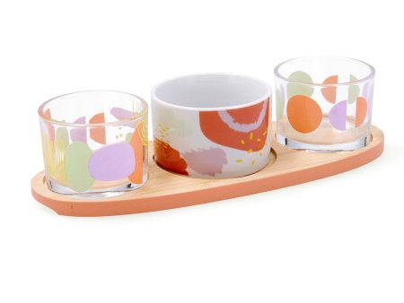 Serving set Quid Kaleido Multicolour Wood 25 x 10 x 5,5 cm (4 Pieces) on Sale