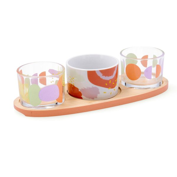 Serving set Quid Kaleido Multicolour Wood 25 x 10 x 5,5 cm (4 Pieces) on Sale