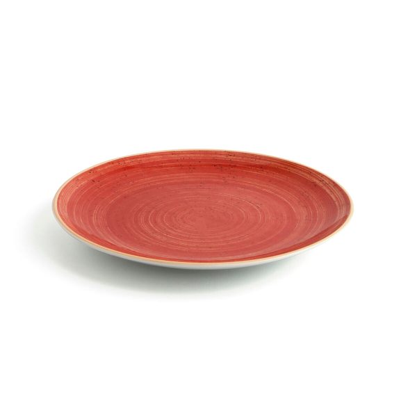 Flat plate Ariane Terra Ceramic Red (Ø 27 cm) (6 Units) Discount