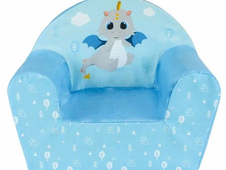 Armchair Fun House LEON LE DRAGON Blue Foam 42 x 52 x 33 cm Supply