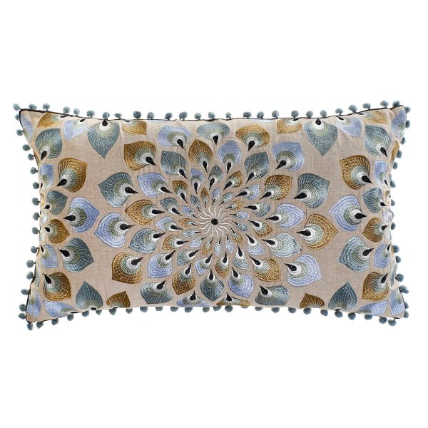 Cushion DKD Home Decor Blue Beige 36 x 15 x 60 cm Online