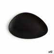 Flat plate Ariane Antracita Triangular Ceramic Black Ø 21 cm (12 Units) on Sale