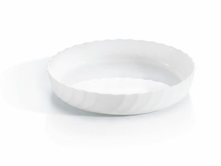 Serving Platter Luminarc Trianon Oval White Glass (Ø 26 cm) (6 Units) Hot on Sale