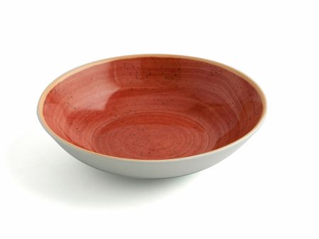 Deep Plate Ariane Terra Ceramic Red (Ø 21 cm) (6 Units) on Sale