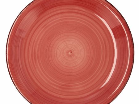 Flat plate Quid Vita Ceramic Red (Ø 27 cm) (12 Units) Online now