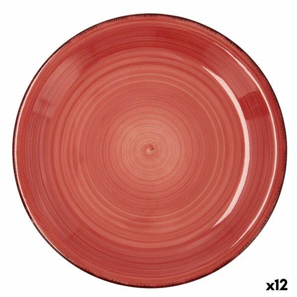 Flat plate Quid Vita Ceramic Red (Ø 27 cm) (12 Units) Online now