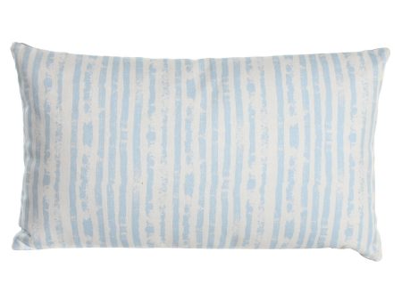 Cushion DKD Home Decor 50 x 15 x 30 cm Stripes Blue White Mediterranean Fashion