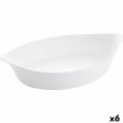 Serving Platter Luminarc Smart Cuisine Oval White Glass 6 Units 38 x 22 cm Fashion