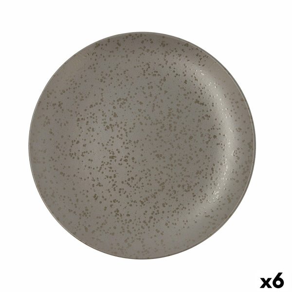 Flat plate Ariane Oxide Ceramic Grey (Ø 31 cm) (6 Units) Sale