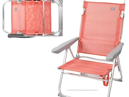 Beach Chair Colorbaby Pink 48 x 57 x 99 cm Multi-position Online Sale