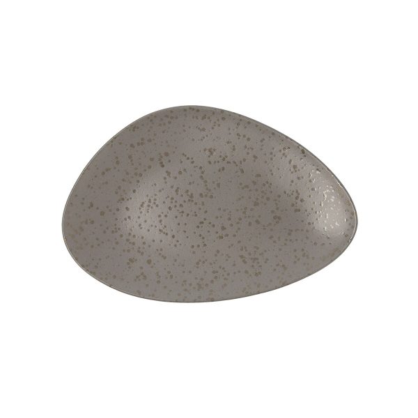 Flat plate Ariane Oxide Triangular Ceramic Grey (Ø 29 cm) (6 Units) For Sale