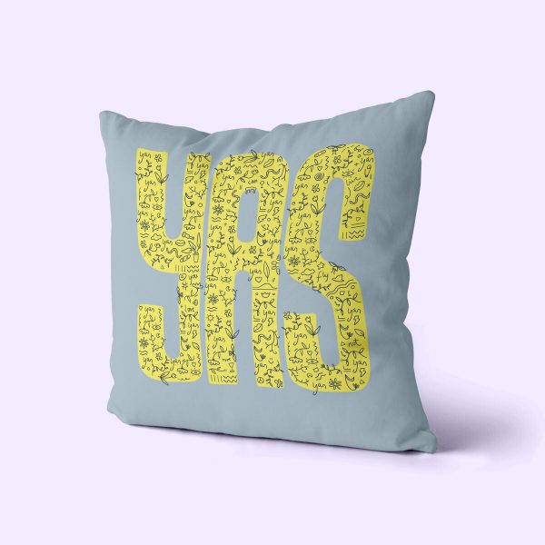 Cushion cover HappyFriday Aware Yas Multicolour 50 x 50 cm 2 Pieces Online now