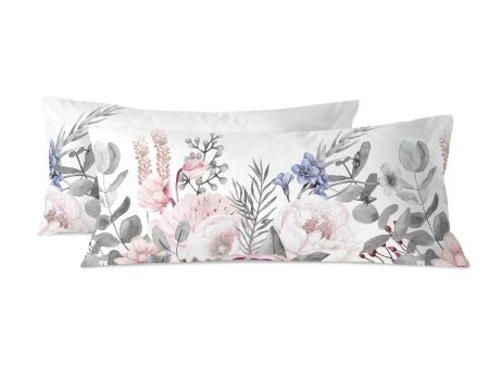 Pillowcase HappyFriday Delicate bouquet  Multicolour 45 x 110 cm (2 Units) For Cheap