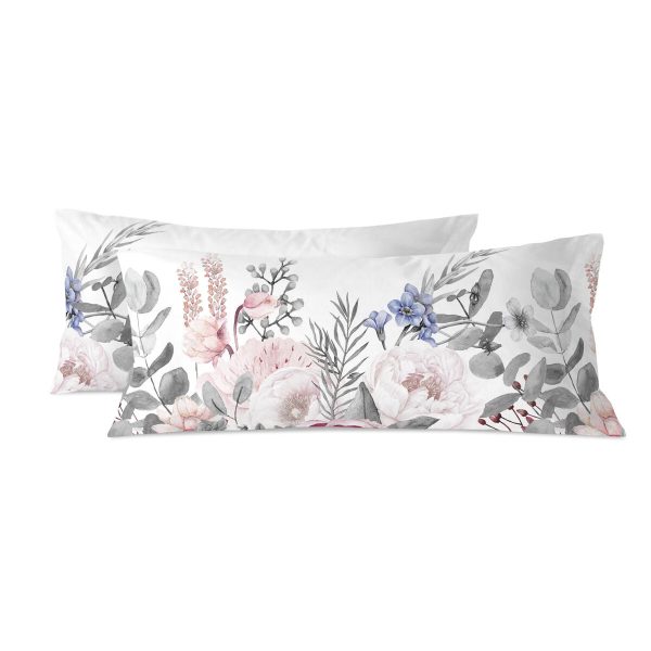 Pillowcase HappyFriday Delicate bouquet  Multicolour 45 x 110 cm (2 Units) For Cheap