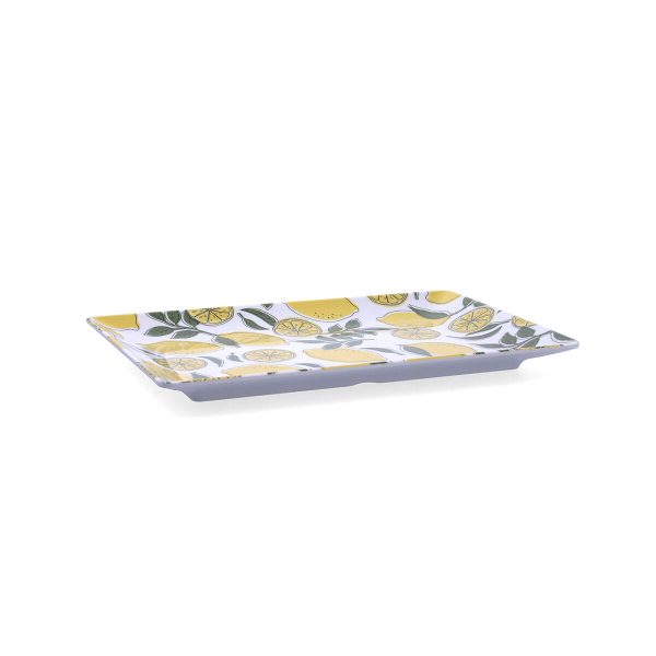 Snack tray Quid Sicilia Multicolour Bioplastic Lemon 30 x 20 x 2 cm (12 Units) Online Hot Sale