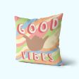 Cushion cover HappyFriday Aware Good vibes  Multicolour 50 x 50 cm 2 Pieces Fashion