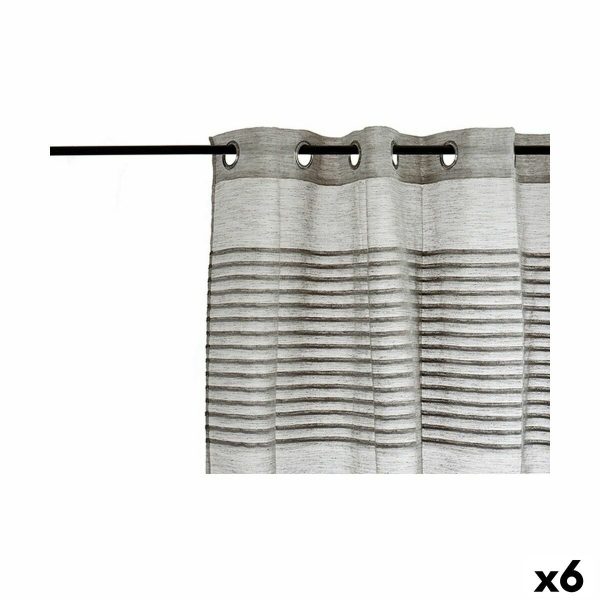 Curtain Stripes Dark grey 6 Units (140 x 0,1 x 260 cm) Discount