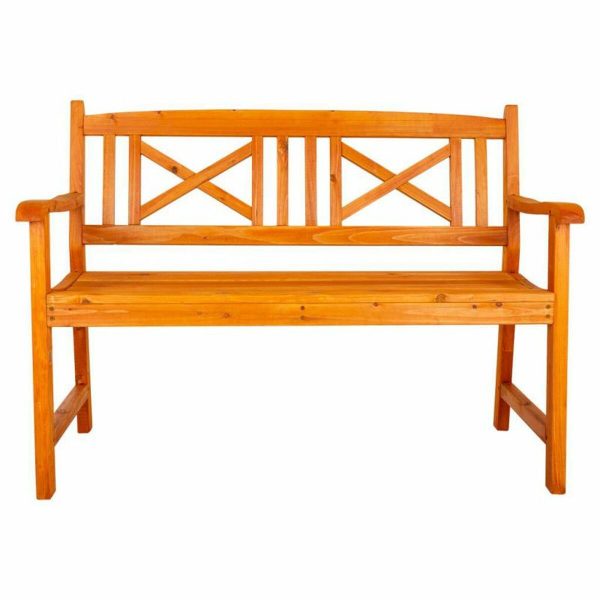 Bench Alexandra House Living Orange Fir wood 65 x 68 x 120 cm Online Hot Sale