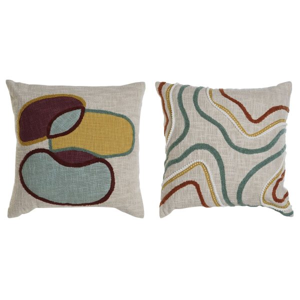 Cushion Home ESPRIT Multicolour 45 x 15 x 45 cm (2 Units) Online Hot Sale