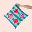 Cushion cover HappyFriday Aware Lips Multicolour 50 x 50 cm 2 Pieces Online Hot Sale