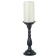 Candle Holder Alexandra House Living Black Metal 9 x 25 x 9 cm on Sale