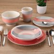 Dinnerware Set Versa Leanne Pink Stoneware 26,5 x 26,5 cm 18 Pieces Hot on Sale