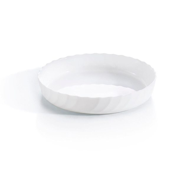 Serving Platter Luminarc Trianon Oval White Glass (Ø 26 cm) (6 Units) Hot on Sale