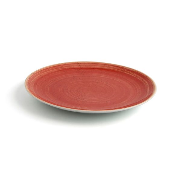 Flat plate Ariane Terra Ceramic Red (Ø 29 cm) (6 Units) For Discount