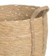 Set of Baskets Natural Rushes 38 x 38 x 33 cm (3 Pieces) For Cheap