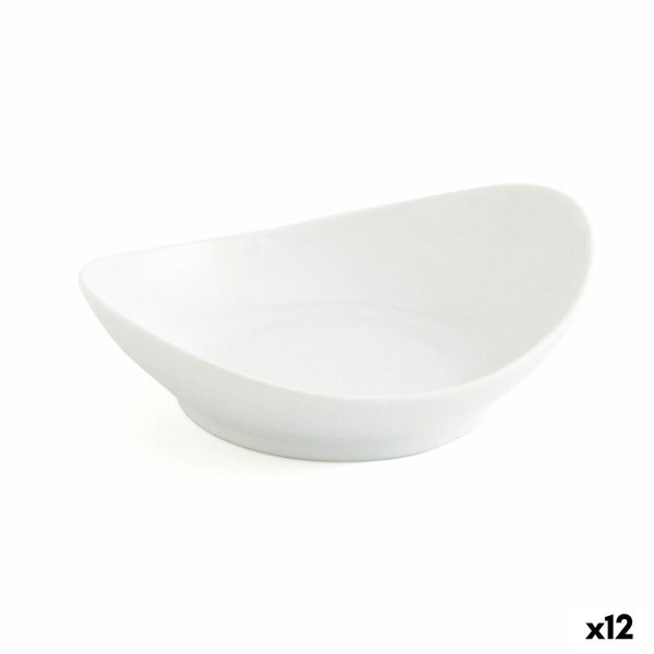 Snack tray Quid Gastro Fun White Ceramic 14 x 11 cm (12 Units) For Sale