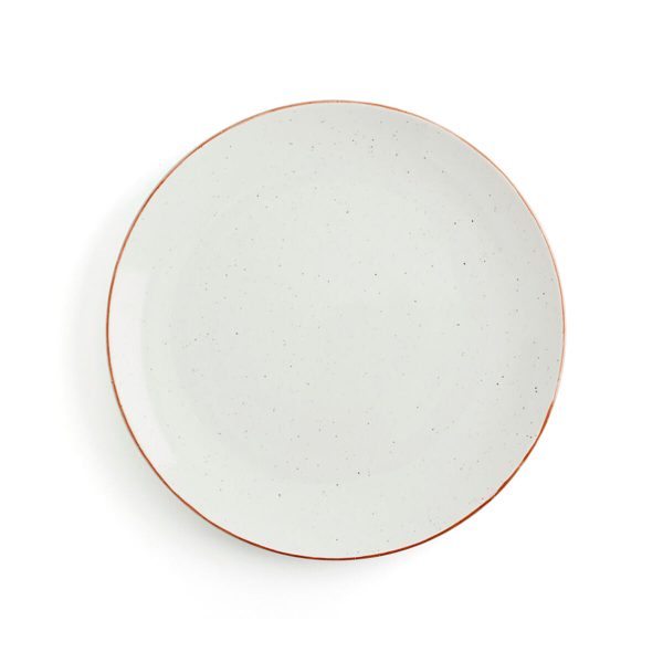 Flat plate Ariane Terra Ceramic Beige (Ø 31 cm) (6 Units) Fashion