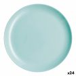 Flat plate Luminarc Diwali Turquoise Glass (25 cm) (24 Units) Fashion