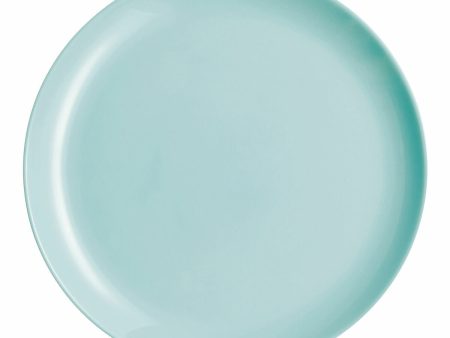 Flat plate Luminarc Diwali Turquoise Glass (25 cm) (24 Units) Fashion