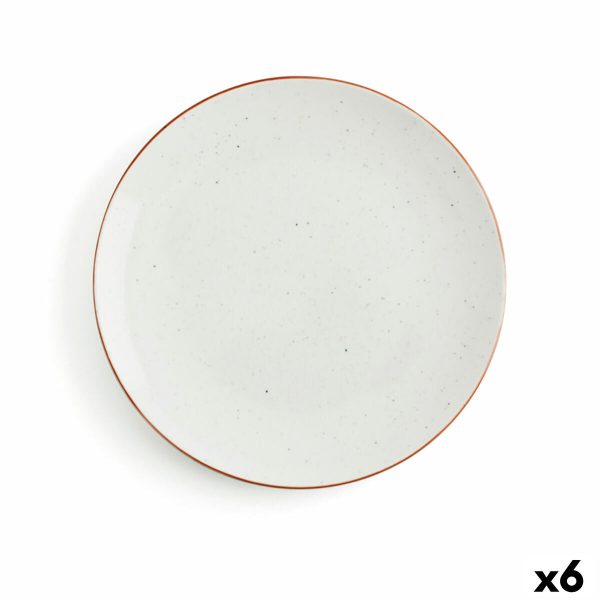 Flat plate Ariane Terra Ceramic Beige (Ø 27 cm) (6 Units) Online now