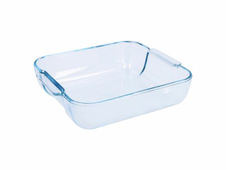 Serving Platter Pyrex Classic Squared Transparent Glass 25 x 22 x 6 cm (6 Units) on Sale