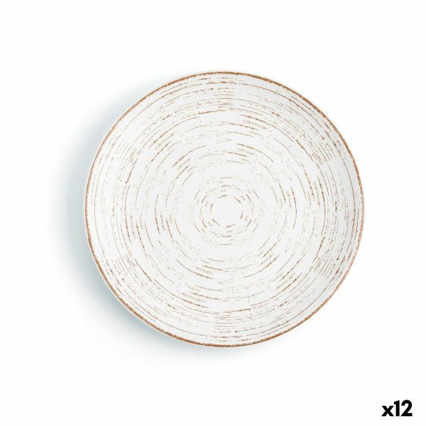 Flat plate Ariane Tornado Ceramic Bicoloured (Ø 18 cm) (12 Units) Discount