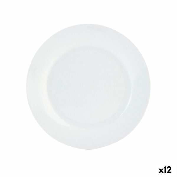 Flat plate Quid Basic Ceramic White (Ø 27 cm) (12 Units) on Sale