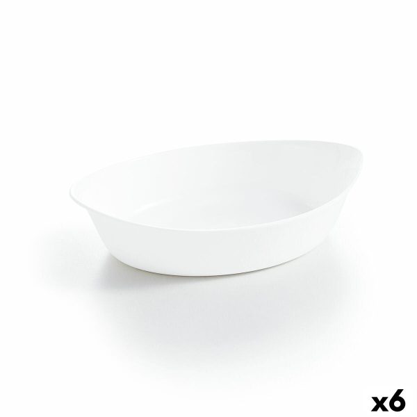 Serving Platter Luminarc Smart Cuisine Oval White Glass 25 x 15 cm (6 Units) Online