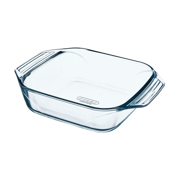 Serving Platter Pyrex Irresistible Squared Transparent Glass 6 Units 29,2 x 22,7 x 6,8 cm Discount