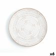 Flat Plate Ariane Tornado White Bicoloured Ceramic Ø 31 cm (6 Units) Hot on Sale