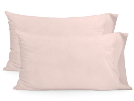 Pillowcase HappyFriday BASIC Light Pink 50 x 75 cm (2 Units) Fashion