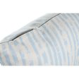 Cushion DKD Home Decor Stripes Blue White 45 x 15 x 45 cm Mediterranean Discount