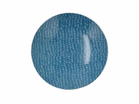 Deep Plate Ariane Coupe Ripple Ceramic Blue (20 cm) (6 Units) For Cheap